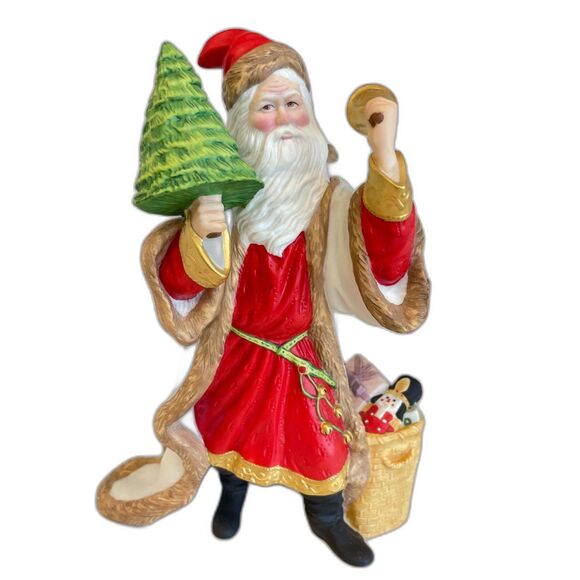 Vintage 1991 Lenox Porcelain International Santa Collection Kris Kringle EUC 9" - Picture 1 of 13